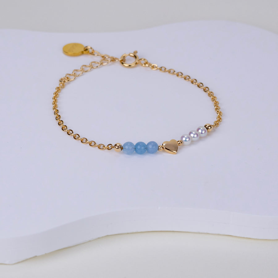 Bracelet Lizzie aigue marine