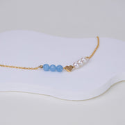 Collier Lizzie aigue marine