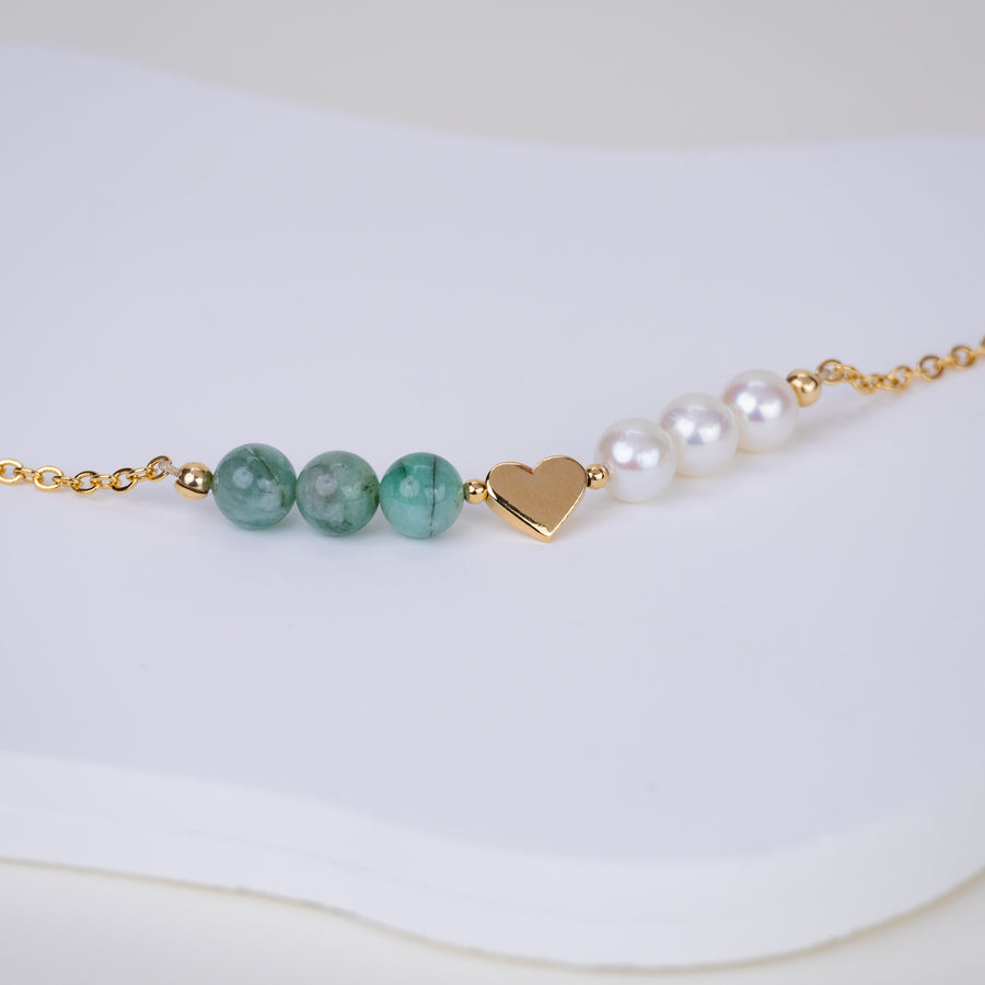 Collier Lizzie émeraude
