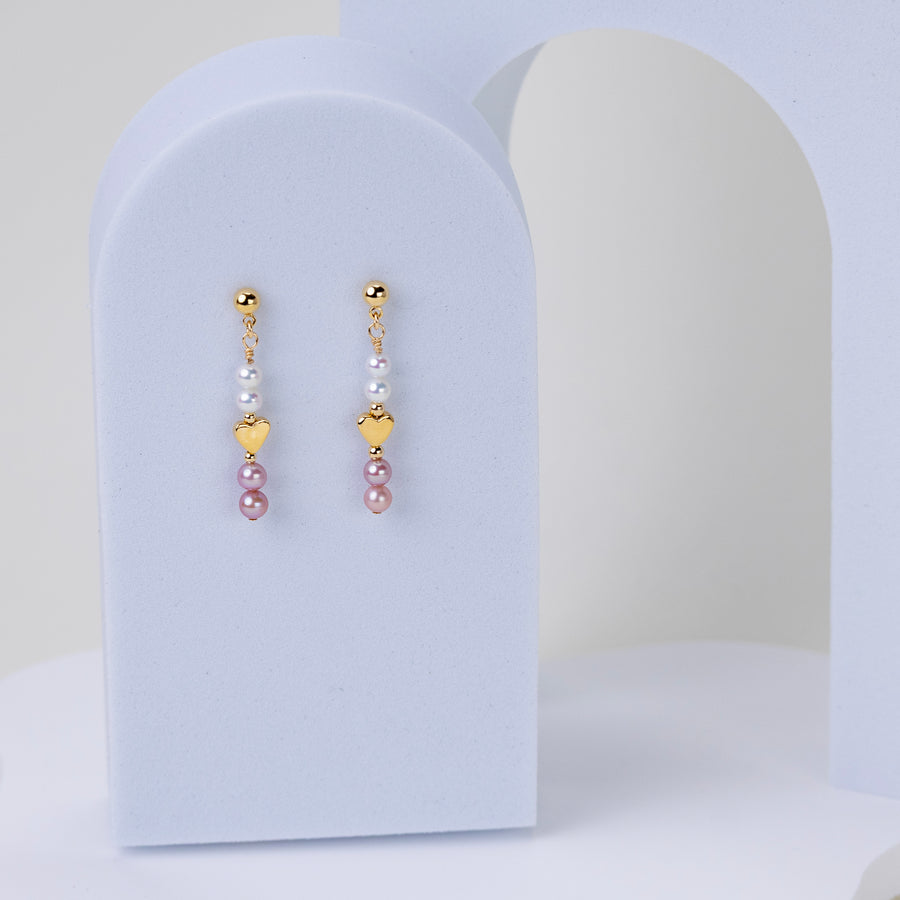 Boucles d'oreilles Romy duo de perles