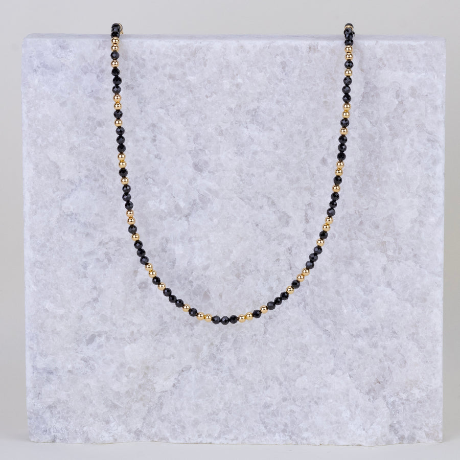 Collier Anna en tourmaline noire