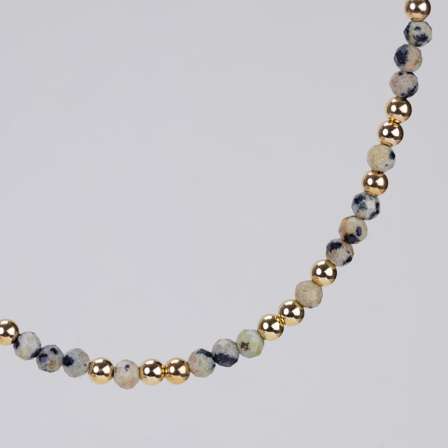 Collier Anna en jaspe dalmatien