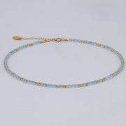 Collier Anna en topaze bleue