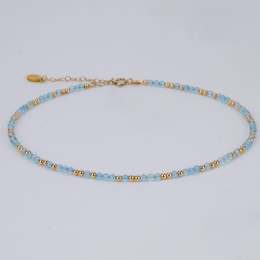 Collier Anna en topaze bleue