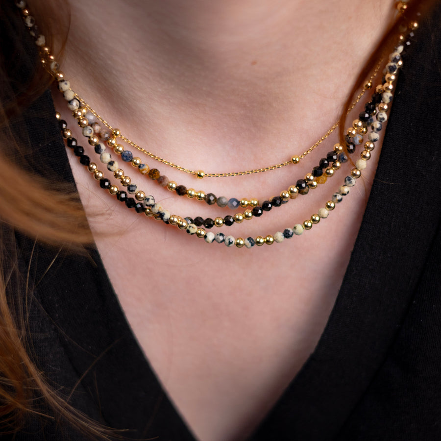 Collier Anna en tourmaline noire