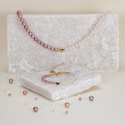 Bracelet Romy perles de culture roses & blanches