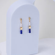 Boucles d'oreilles Romy lapis lazuli