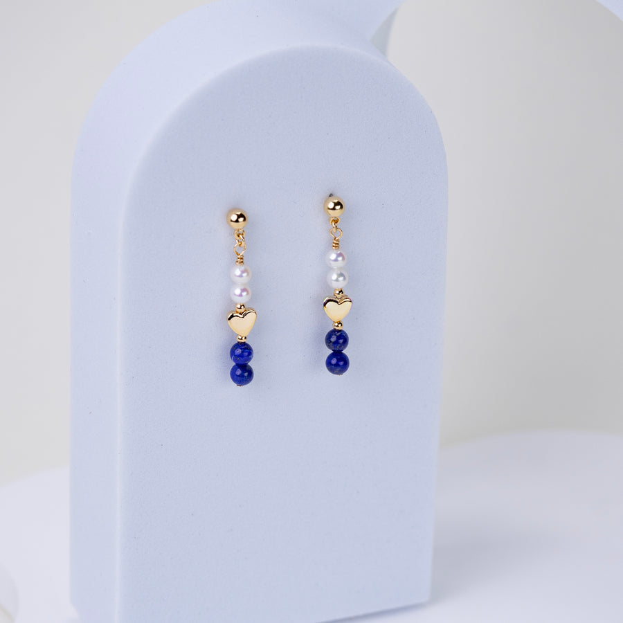 Boucles d'oreilles Romy lapis lazuli