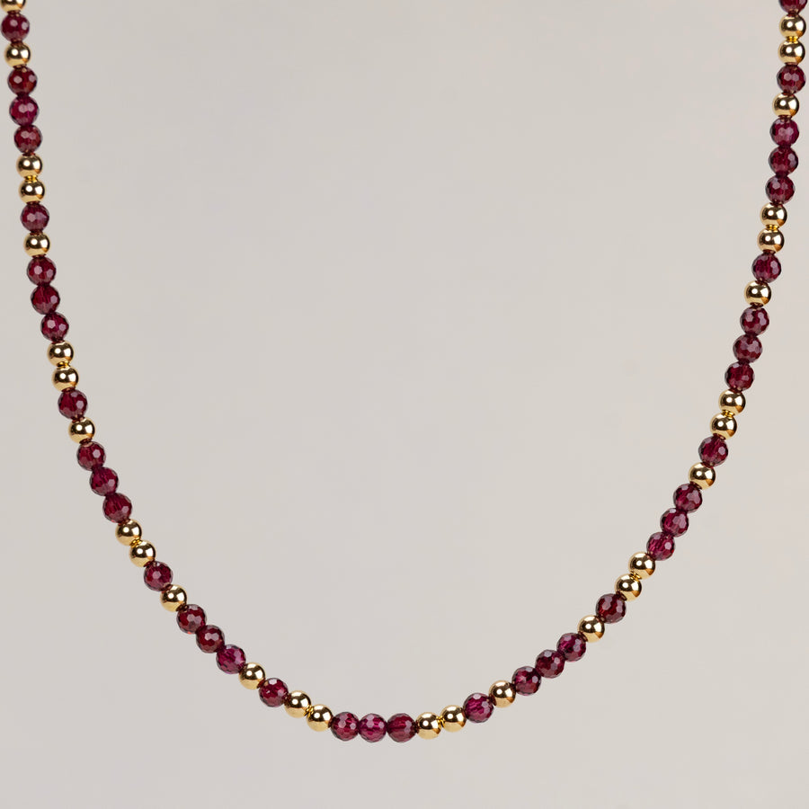 Collier Anna grenat