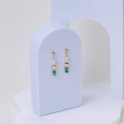 Boucles d'oreilles Romy émeraude