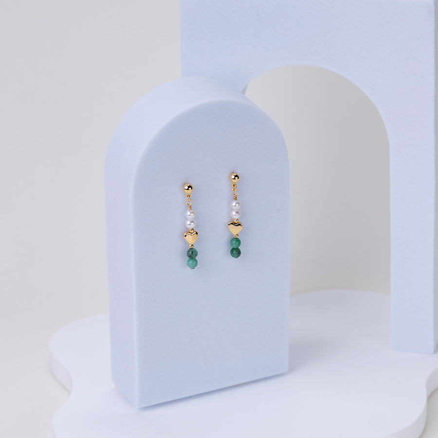Boucles d'oreilles Romy émeraude