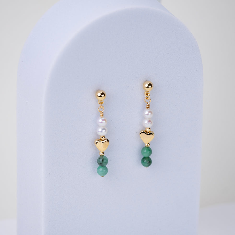 Boucles d'oreilles Romy émeraude