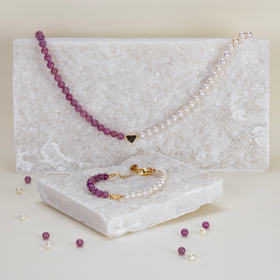 Bracelet Romy saphir rose