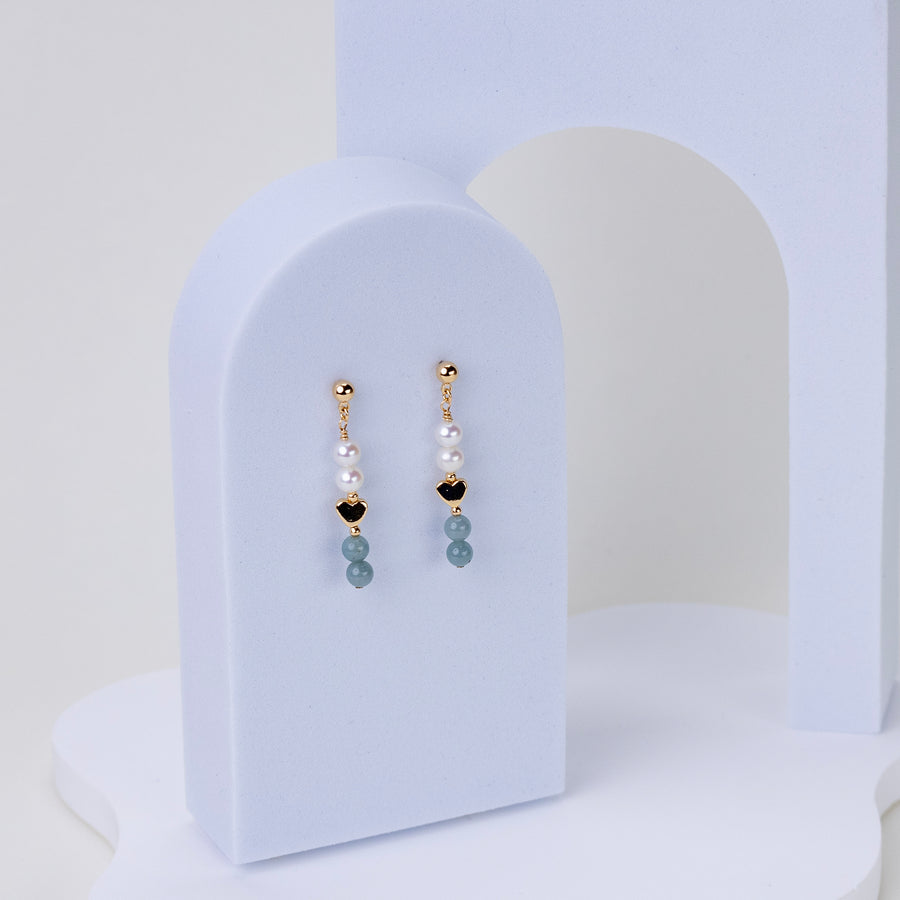 Boucles d'oreilles Romy Jadéite
