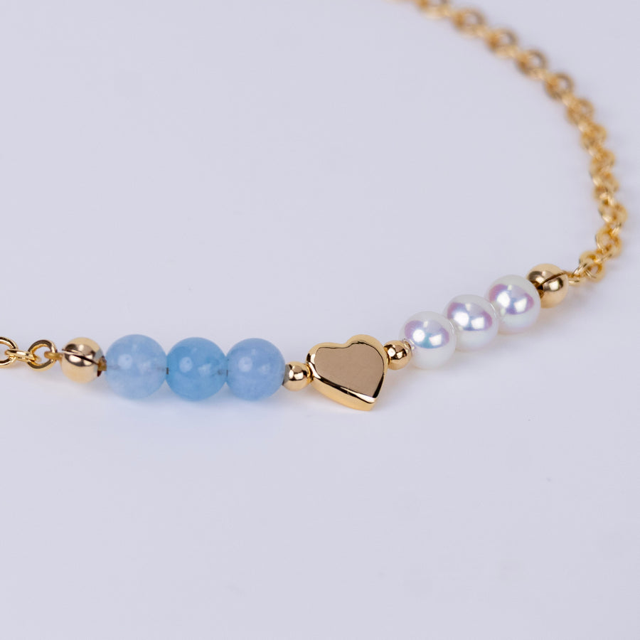 Bracelet Lizzie aigue marine
