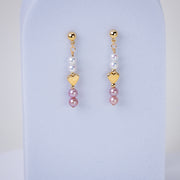 Boucles d'oreilles Romy duo de perles
