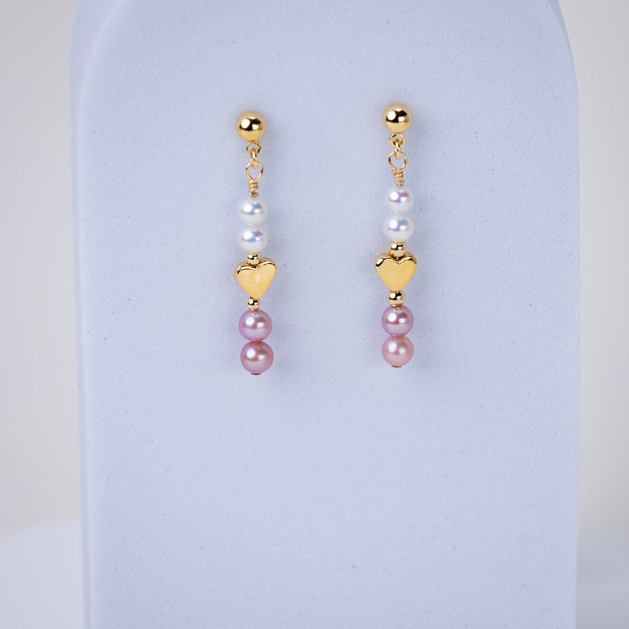 Boucles d'oreilles Romy duo de perles