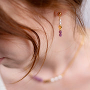 Boucles d'oreilles Romy rubis
