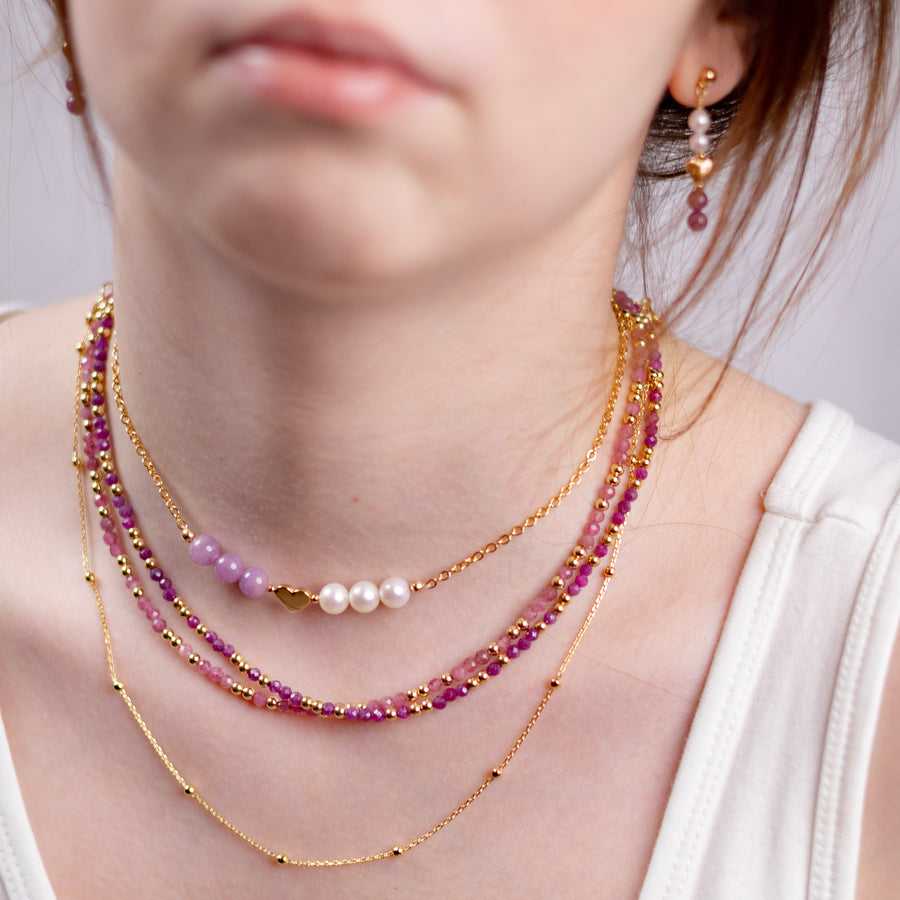Boucles d'oreilles Romy rubis