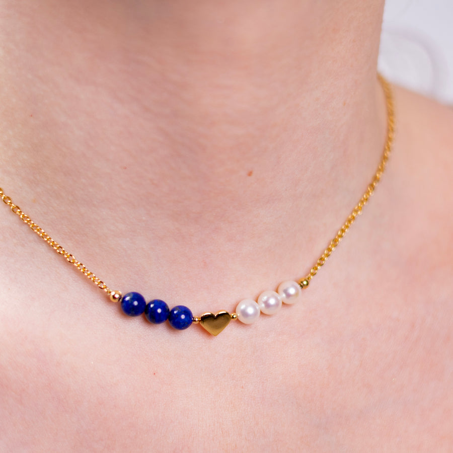 Collier Lizzie lapis lazuli