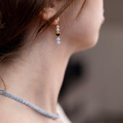 Boucles d'oreilles Romy aigue marine