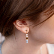 Boucles d'oreilles Romy aigue marine