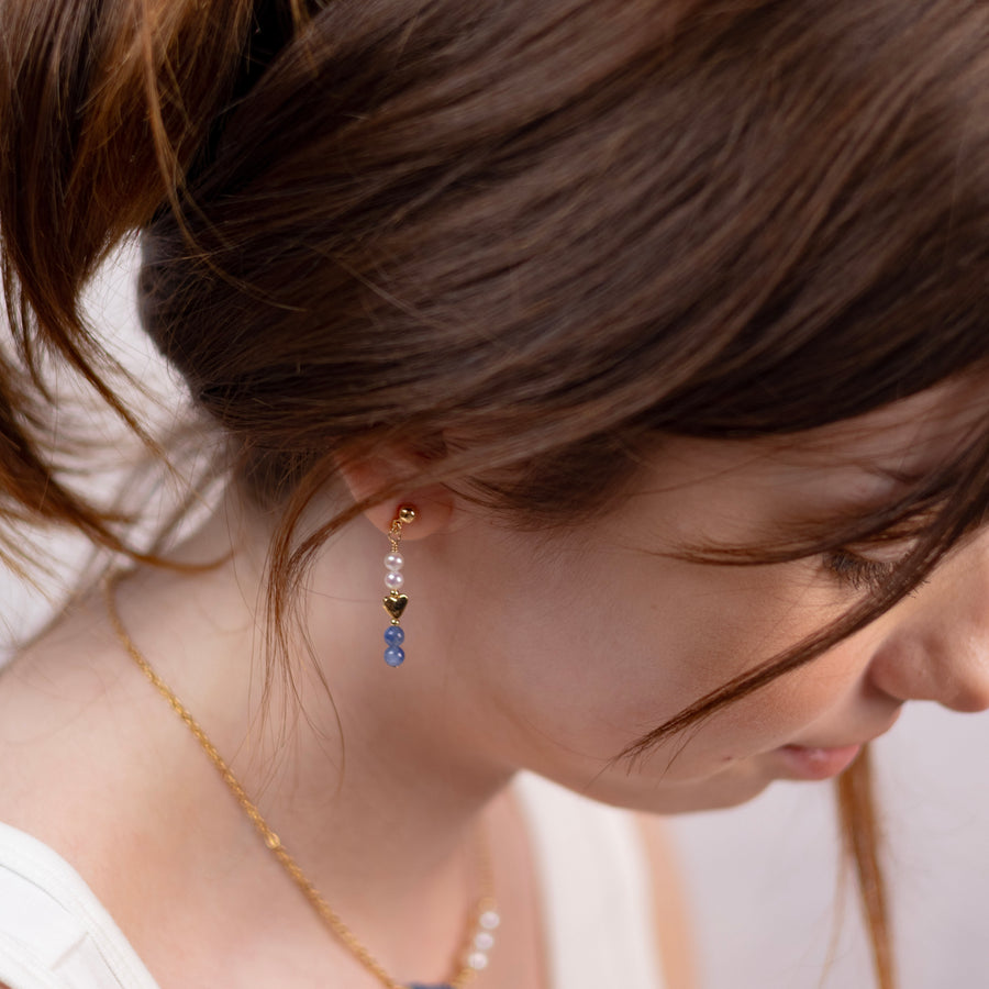 Boucles d'oreilles Romy cyanite