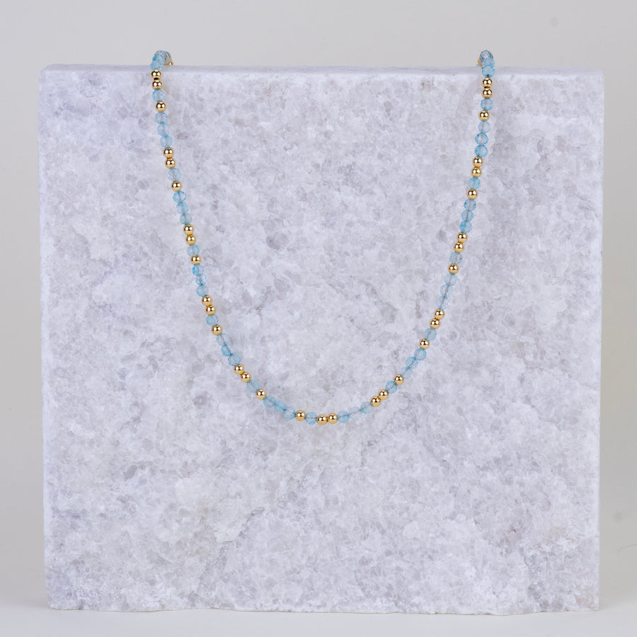 Collier Anna en topaze bleue