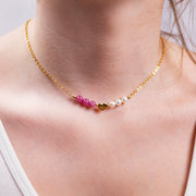 Collier Lizzie tourmaline rose