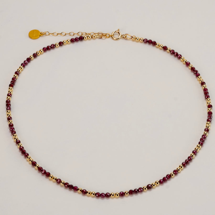 Collier Anna grenat