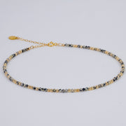 Collier Anna en jaspe dalmatien