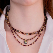 Collier Anna grenat