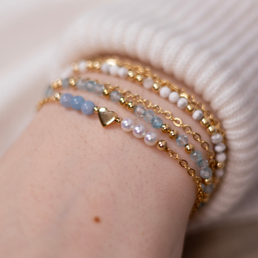 Bracelet Lizzie aigue marine