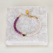 Bracelet Romy saphir rose