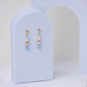 Boucles d'oreilles Romy aigue marine