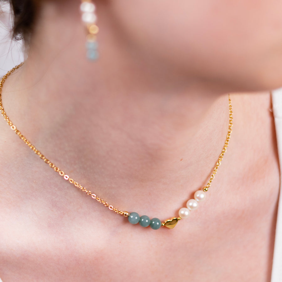 Collier Lizzie jadéite