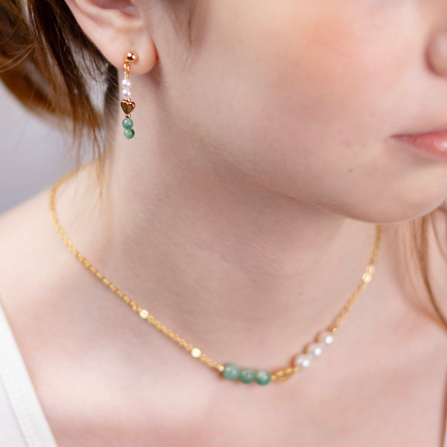 Boucles d'oreilles Romy émeraude