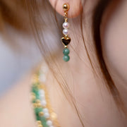 Boucles d'oreilles Romy émeraude