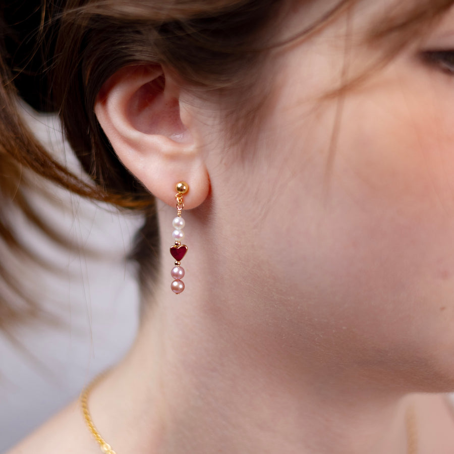 Boucles d'oreilles Romy duo de perles