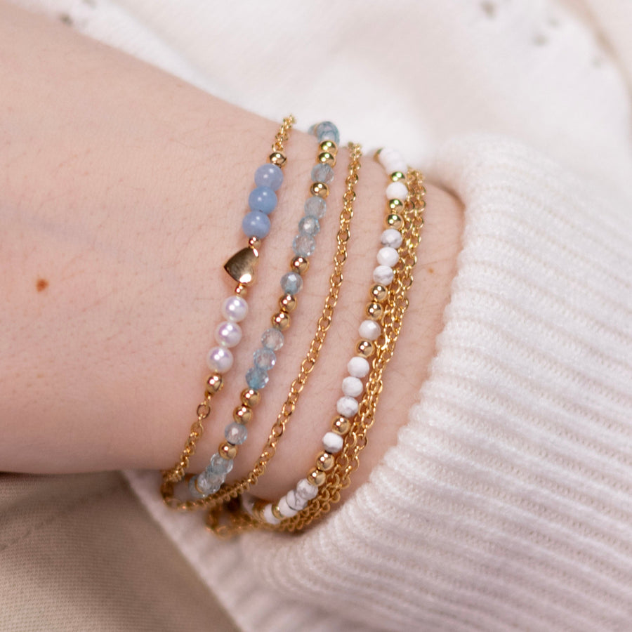 Bracelet Lizzie aigue marine