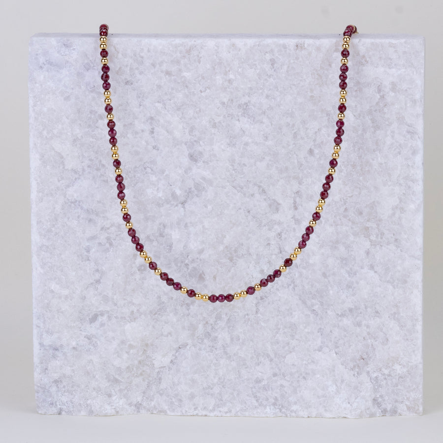 Collier Anna en grenat