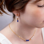 Boucles d'oreilles Romy lapis lazuli