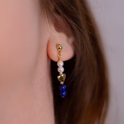 Boucles d'oreilles Romy lapis lazuli