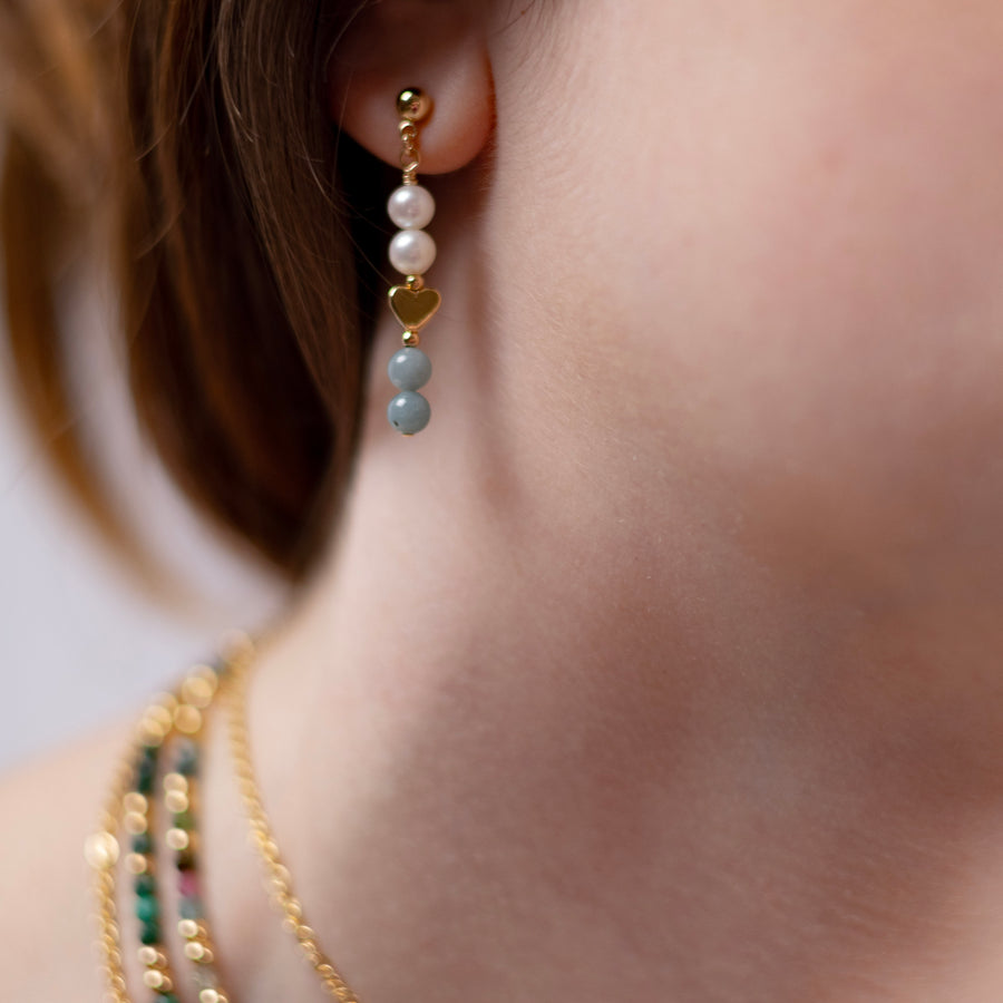 Boucles d'oreilles Romy Jadéite