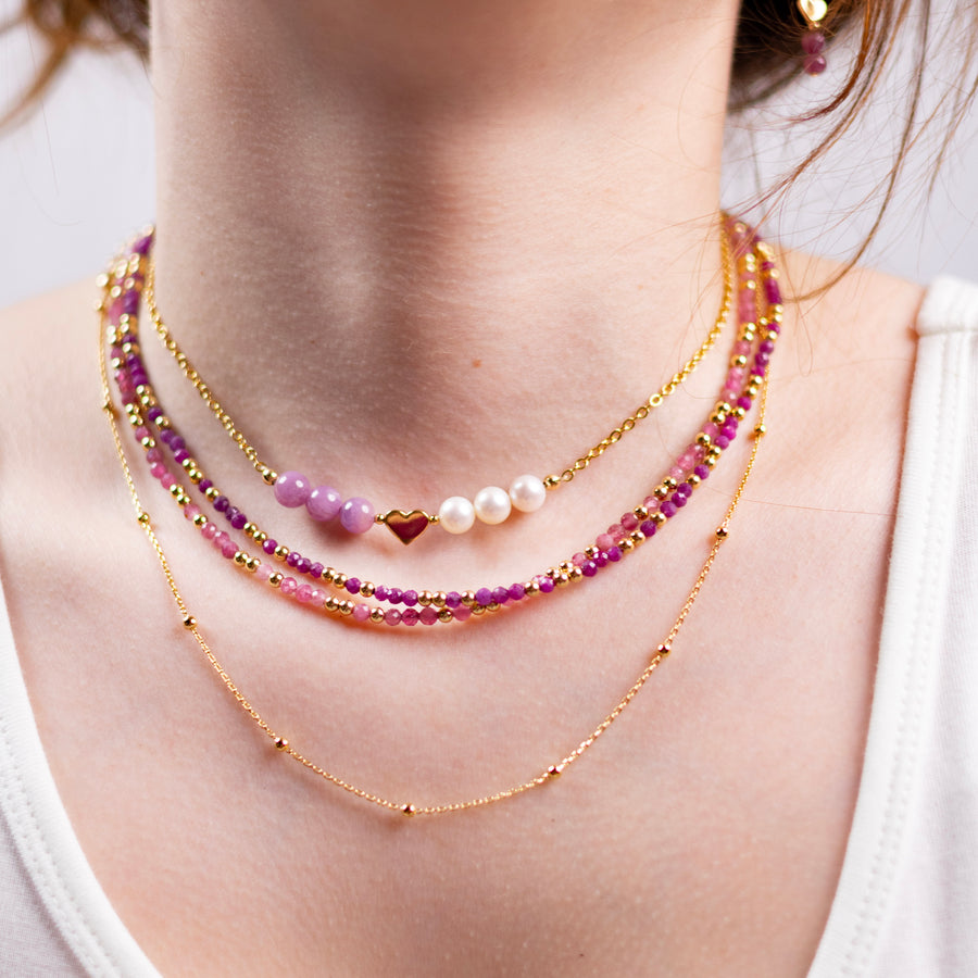 Collier Lizzie rubis