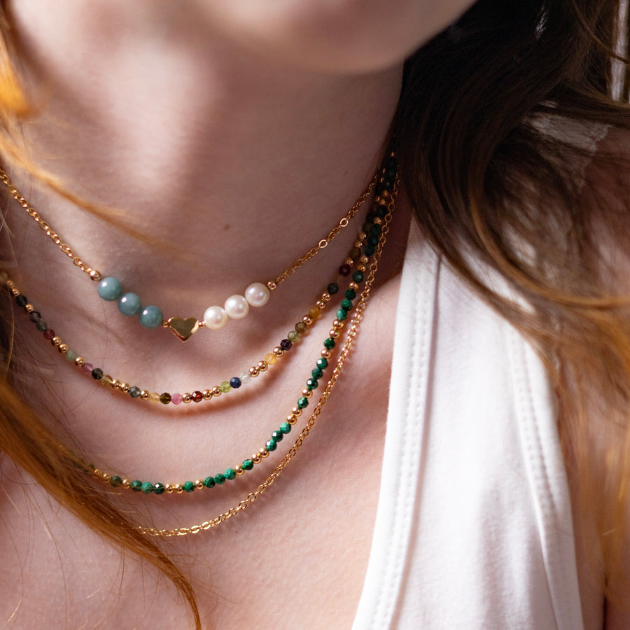 Collier Lizzie jadéite