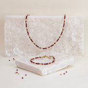 Collier Anna grenat