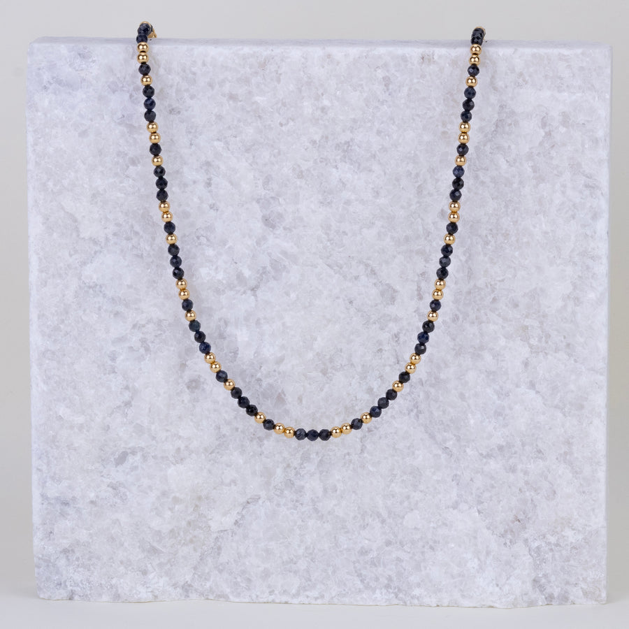Collier Anna en saphir bleu