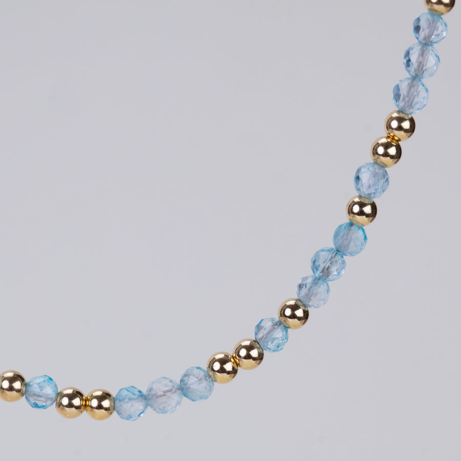 Collier Anna en topaze bleue