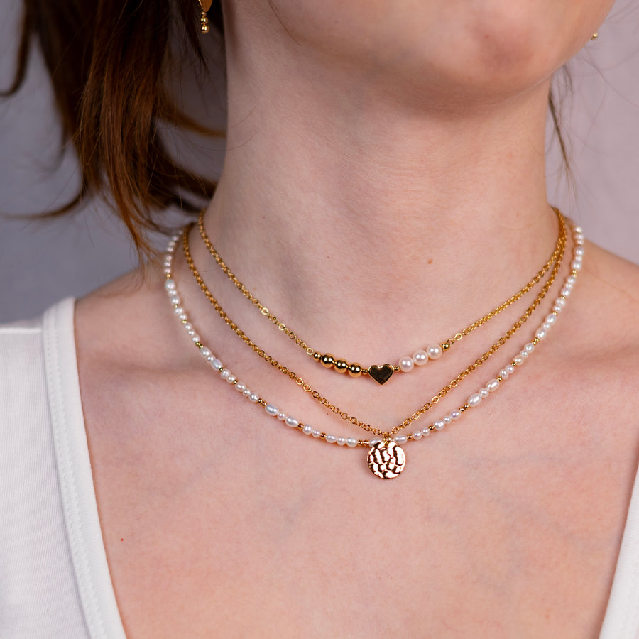 Collier Lizzie perles or